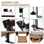 xiruiubao Support Clavier Coulissant, Supports D'étagère pour Clavier, Plateau pour Clavier sous Bureau avec Pince en C, Plateau
