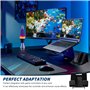 Support Manette, Porte Casque Mural Bureau Gamer pour PS4, PS5, Xbox One, Switch Accessoires de Jeu Noir et Blanc, 2 Pièces