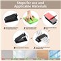 xyuayamz 204 Pièces Kit de Gestion des Câbles, 92 Supports Autocollants de Clips de Câble, 100 Cable Ties, 10 Attache Cable Celc