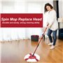 Recharge Serpillere, Microfibre Têtes de Balai pour Vileda&O-Cedar Easywring Replacement Heads, Accessoires pour Serpillières (2