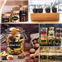 Jooheli Lot de 120 étiquettes pour tableau noir, imperméables, réutilisables, effaçables pour la cuisine, organiser avec 2 craie