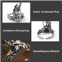 Auriselle Bague Homme Réglable Tête de Diable Vintage Viking Rétro Bague Ouverte Pouce Gothique Bijoux Cadeaux pour Homme Garçon