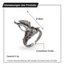 Auriselle Bague Homme Réglable Tête de Diable Vintage Viking Rétro Bague Ouverte Pouce Gothique Bijoux Cadeaux pour Homme Garçon