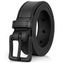 ITAY Ceinture Cuir Sans Métal - 34 mm - Boucle Sans Nickel Hypoallergénique et Indétectable sous les Portiques de Sécurité