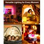 Lampe de Chevet Tactile LED 256 Couleurs, Intensité Variable, Mode Chaud/Froid, Dotée de Veilleuse Adulte Sans Fil & Rechargeabl
