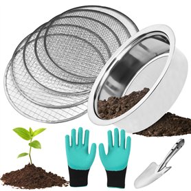 MEYAGOT Tamis De Jardin Rond 25cm Tamis De Jardin en Acier Inoxydable