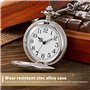 Vegena Montre De Poche Vintage,2 Pièces Montre De Poche A Quartz avec Chaîne,Montre De Poche Mécanique,Montre Gousset Vintage A 