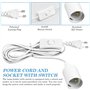 Support Lampe pour Ampoule E27, 4 Kit de Suspension Luminaire avec Douille E27 Interrupteur, avec Anneau Fileté e Câble 5 m et E