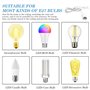 Support Lampe pour Ampoule E27, 4 Kit de Suspension Luminaire avec Douille E27 Interrupteur, avec Anneau Fileté e Câble 5 m et E