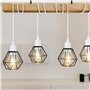 Support Lampe pour Ampoule E27, 4 Kit de Suspension Luminaire avec Douille E27 Interrupteur, avec Anneau Fileté e Câble 5 m et E