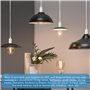Support Lampe pour Ampoule E27, 4 Kit de Suspension Luminaire avec Douille E27 Interrupteur, avec Anneau Fileté e Câble 5 m et E