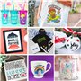 18 Feuilles de Infusible Ink Papier Transfert Papier Sublimation 30,5 x 30,5 cm Papier de Vinyle Thermocollant Convient pour Cad