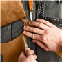 Alène de Couture en Cuir Poinçon avec Manche en Bois Poinçon Bricolage Outils de Perforation à Manche Perforatrice Manche en Boi