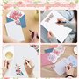 Reforung 24 Feuilles de Papier à Lettres + 12 Enveloppes Motif de Fleurs Papier à Lettres-Stationery Paper Papier de Corresponda