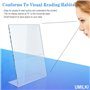 Lot de 5 x a4 Présentoirs de Table Incliné, A4 Porte-Brochures de Table en L, Acrylique Transparent, Porte Affiche A4 Pour Menu,
