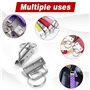 30Pcs Matériel de Porte Clé, 32 mm Porte Clés Matériel avec Bracelet pour Faire des Bracelets/Ceintures/Bangles, Pince Porte Clé