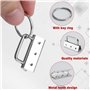 30Pcs Matériel de Porte Clé, 32 mm Porte Clés Matériel avec Bracelet pour Faire des Bracelets/Ceintures/Bangles, Pince Porte Clé