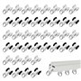 Rouleaux Planeur De Rideau 40 Pièces Rail De Rideau Crochet Rouleaux De Rail Crochet Plastique À roulettes Roulette Crochet Ride