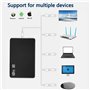 Vinmooog Boitier Disque Dur Externe 2.5'', 5Gbps USB 3.1 Gen 2 Boitier Externe Disque, sata USB pour SATA HDD et SSD de 7/9.5 mm