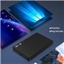 Vinmooog Boitier Disque Dur Externe 2.5'', 5Gbps USB 3.1 Gen 2 Boitier Externe Disque, sata USB pour SATA HDD et SSD de 7/9.5 mm