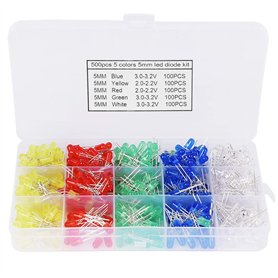 500 pcs x 5mm diode électroluminescente