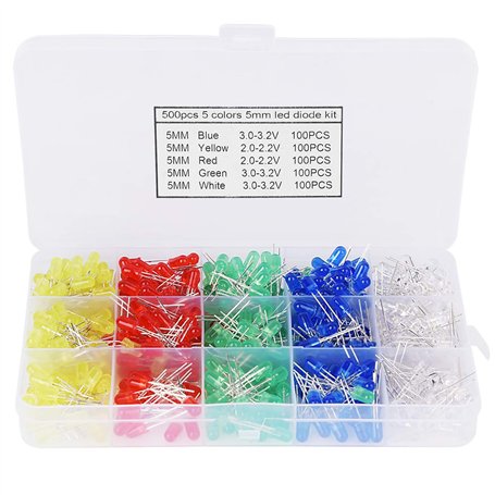 500 pcs x 5mm diode électroluminescente