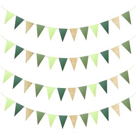 Guirlande Fanion Vert (4 Lot)