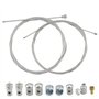 Hyakoz 2 Mètres Câble de Gaz Accélérateur Argent Câble D'accélérateur Câble D'embrayage Ø2mm Universel avec Serre Câble pour Mot