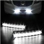 SANWAN Lot de 2 feux de circulation diurnes super lumineux 8 LED Blanc