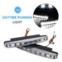 SANWAN Lot de 2 feux de circulation diurnes super lumineux 8 LED Blanc