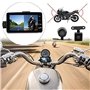 MASO Caméra de tableau de bord avant et arrière étanche double vidéo HD 1080p avec IP68