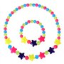 Maeoetty Parure de bijoux pour filles – Collier de perles et bracelet en forme d'étoile pour petites filles – Collier coloré pou