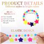 Maeoetty Parure de bijoux pour filles – Collier de perles et bracelet en forme d'étoile pour petites filles – Collier coloré pou