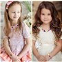 Maeoetty Parure de bijoux pour filles – Collier de perles et bracelet en forme d'étoile pour petites filles – Collier coloré pou