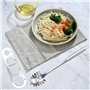 Lot de 3 couverts à spaghettis en acier inoxydable - Pince à pâtes - Cuillère à pâtes - Fourchette à pâtes et outil de mesure à 