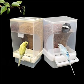 Sipiris Lot de 2 mangeoires automatiques pour oiseaux - Distributeur automatique de nourriture - Cage à oiseaux - Distributeur a