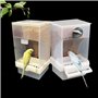 Sipiris Lot de 2 mangeoires automatiques pour oiseaux - Distributeur automatique de nourriture - Cage à oiseaux - Distributeur a
