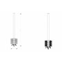 Ambrosya, Brosse de Toilette Exclusive en Acier Inoxydable, Salle de bai Brosse Porte-Brosse de Rechange Brosse de Toilette (1, 