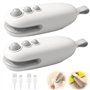 Lot de 2 mini machines à souder portatives 2 en 1 pour sceller et couper les sachets pour collations