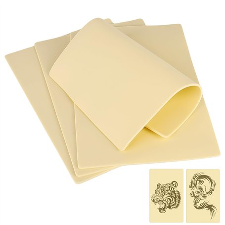 Lot de 4 tatouages en peau synthétique de 3 mm