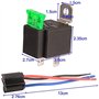 Voiture Relais 12V, Relais Automobile 4 Broches SPST avec Fusibles à Lame ATO/ATC 30A, Normalement Ouvert pour La Voiture, Prise