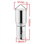 Madlife Garage Pot d'échappement Silencieux universel pour moto - 51 mm - En acier inoxydable - Argenté