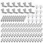 Chevilles de Support d'Étagère Goupille de Support Étagères de Métal Nickelé 5 Styles pour Cabinet Meuble Armoire 5mm 100 Pièces