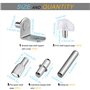 Chevilles de Support d'Étagère Goupille de Support Étagères de Métal Nickelé 5 Styles pour Cabinet Meuble Armoire 5mm 100 Pièces