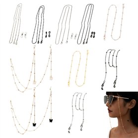 10 Pièces Chaîne de Lunettes Perlée Kit