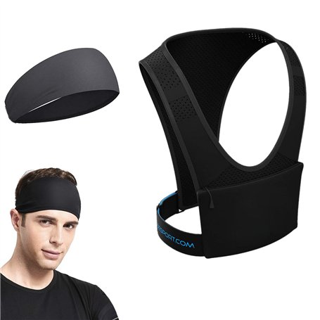 DALAETUS 2 Pièces Gilet De Course et Bandeau Cheveux