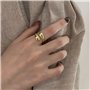 4 Pièces Bague Femme Kit, 1 Bague Femme Réglable avec 1 Paire Boucles d'Oreilles Or et 1 Boîte à Bijoux, Bague Goutte D'eau pour