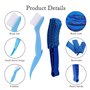 5 Pièces Brosse de Nettoyage pour Ailettes de Climatiseur Kit, Peigne à Ailettes avec Accessoires Nettoyage d'Ailettes AC, Bross