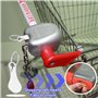 PUERFOCA Lot de 6 jetons de chariot de courses avec porte-clés en acier inoxydable, petits jetons pour chariot de courses à char