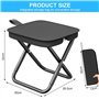 Siège de Camping Pliable Mini Chaise Pliante Portable avec Sac de Transport Petit Tabouret Pl